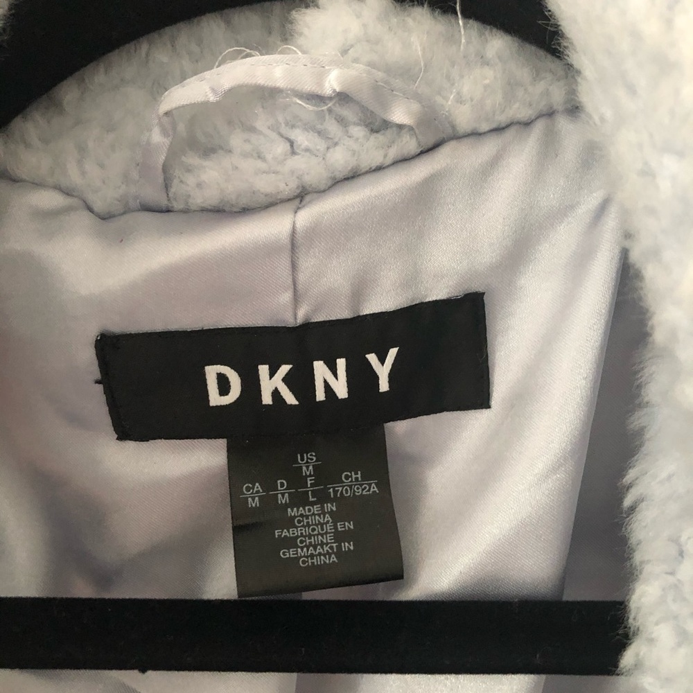 DKNY Faux Fur Coat, blue - Picture 4 of 4